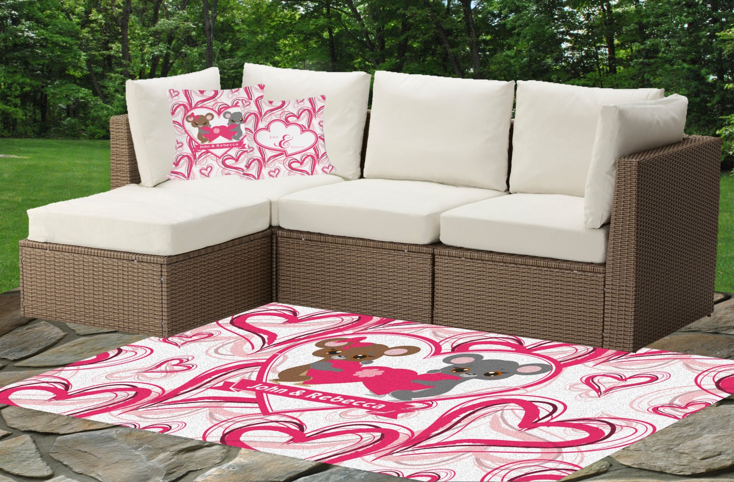 Custom Valentine's Day Outdoor Pillow (Personalized) YouCustomizeIt