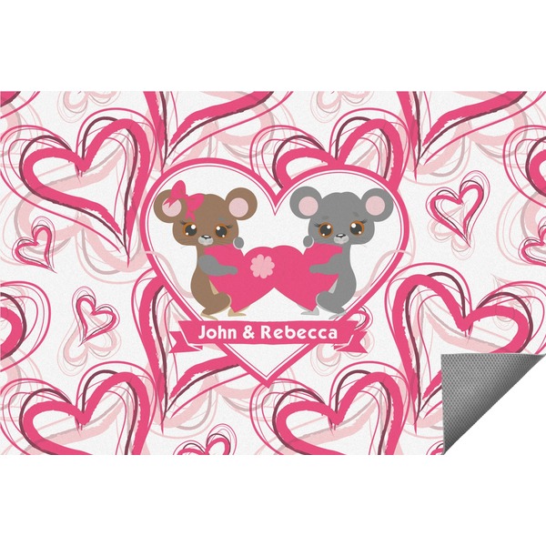 Custom Valentine's Day Indoor / Outdoor Rug - 4'x6' (Personalized)
