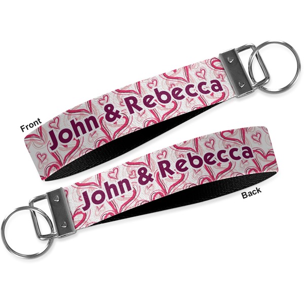 Valentine's Day Key-chain - Metal and Nylon - Front and Back