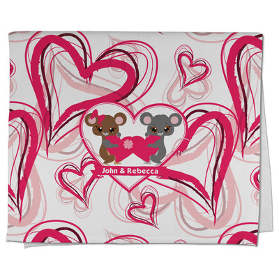Valentine's Day Kitchen Towel - Poly Cotton w/ Couple's Names