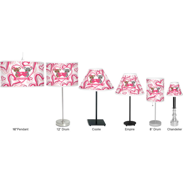 Valentine's Day Lamp Full View Size Comparison