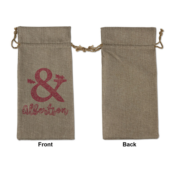 Valentine's Day Large Burlap Gift Bags - Front Approval