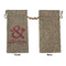 Valentine's Day Large Burlap Gift Bags - Front Approval