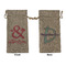Valentine's Day Large Burlap Gift Bag - Front & Back (Personalized)