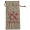 Valentine's Day Large Burlap Gift Bag - Front (Personalized)