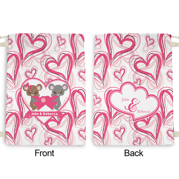 Valentine's Day Large Laundry Bag - Front & Back View
