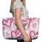 Valentine's Day Large Rope Tote Bag - In Context View