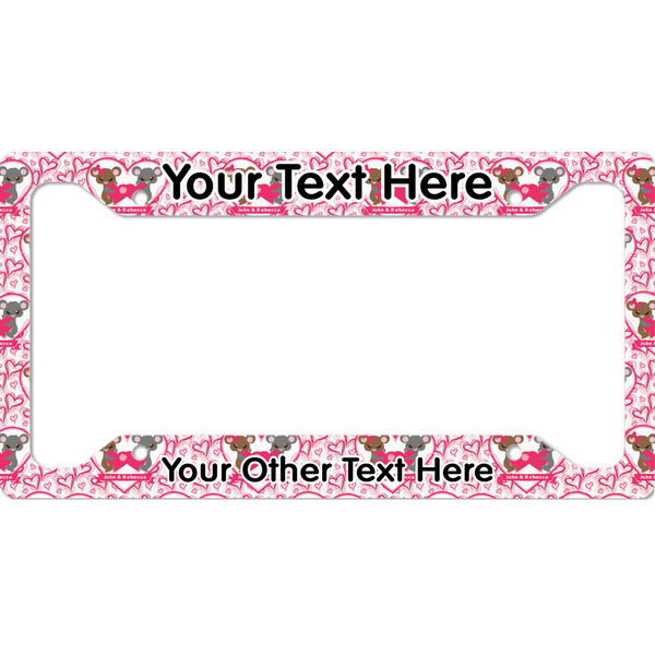 Custom Valentine's Day License Plate Frame - Style A (Personalized)