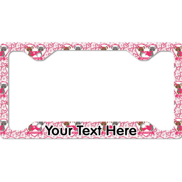 Custom Valentine's Day License Plate Frame - Style C (Personalized)