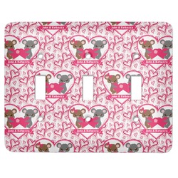 Valentine's Day Light Switch Cover (3 Toggle Plate) (Personalized)