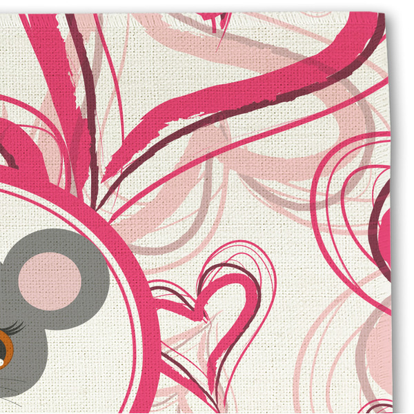 Valentine's Day Linen Placemat - DETAIL
