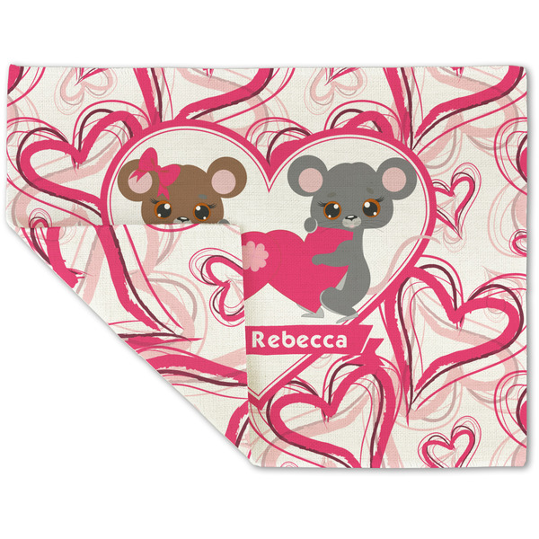 Valentine's Day Linen Placemat - Folded Corner (double side)