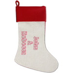 Valentine's Day Red Linen Stocking (Personalized)