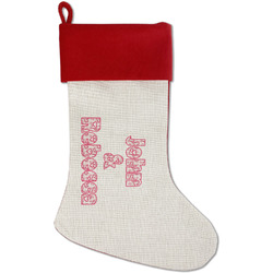 Valentine's Day Red Linen Stocking (Personalized)
