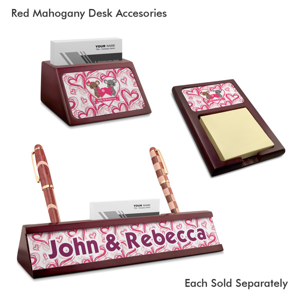 Valentine's Day Mahogany Desk Accessories