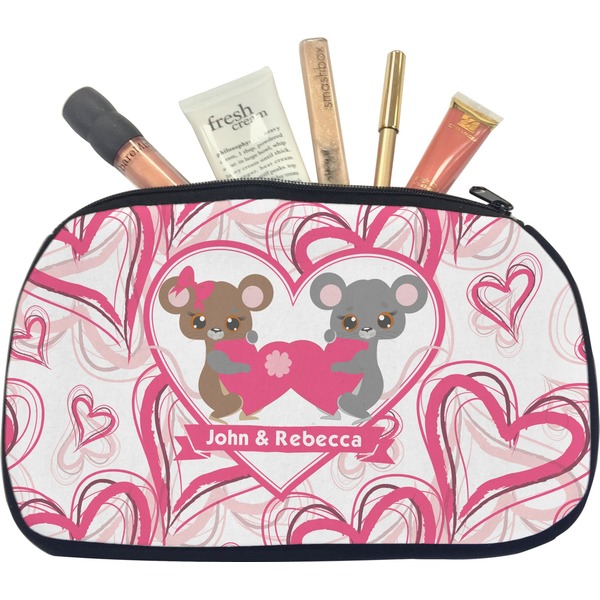 Custom Valentine's Day Makeup / Cosmetic Bag - Medium (Personalized)