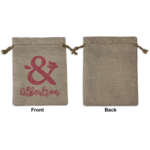 Valentine's Day Medium Burlap Gift Bag - Front Approval