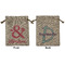 Valentine's Day Medium Burlap Gift Bag - Front & Back (Personalized)