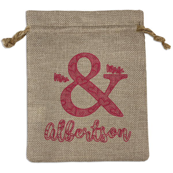 Custom Valentine's Day Burlap Gift Bag (Personalized)