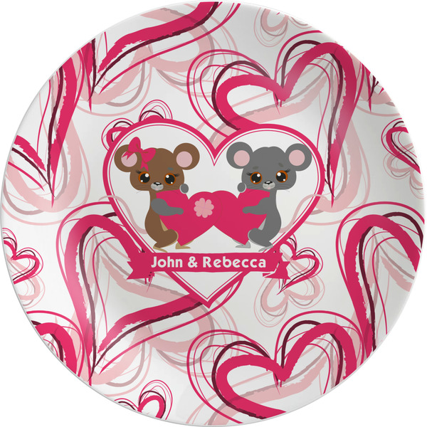 Custom Valentine's Day Melamine Salad Plate - 8" (Personalized)