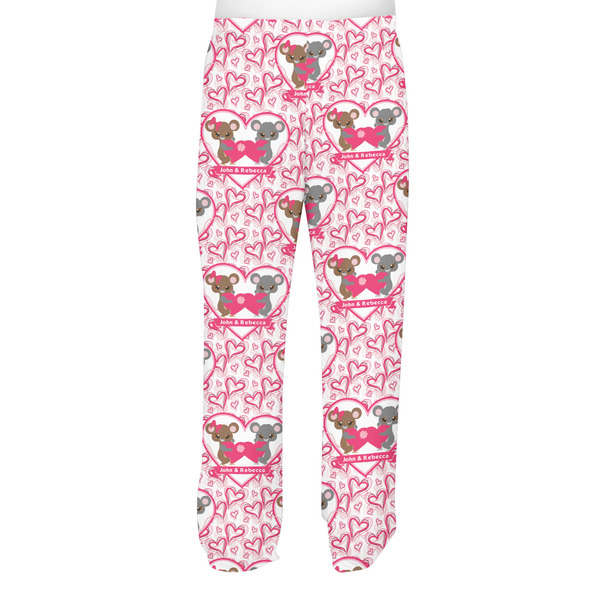 Valentine's Day Men's Pjs Back - on model