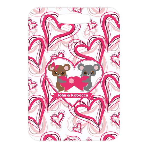 Valentine's Day Metal Luggage Tag - Front Without Strap