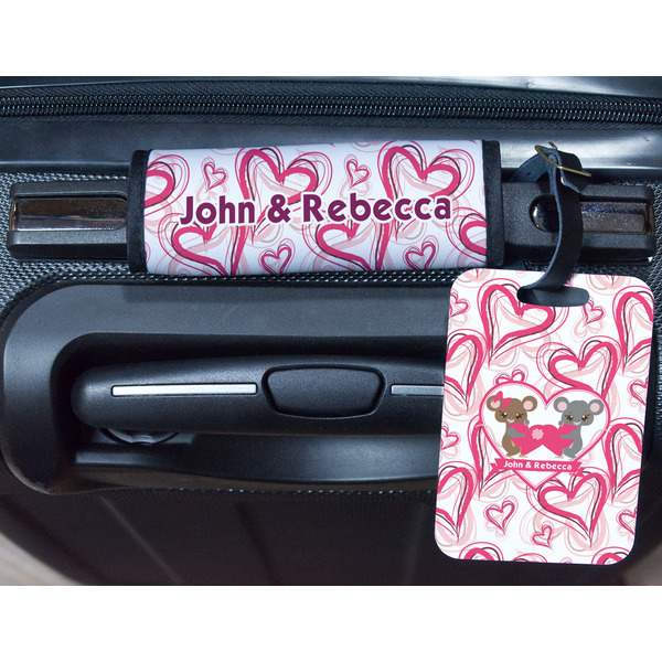 Valentine's Day Metal Luggage Tag & Handle Wrap - In Context
