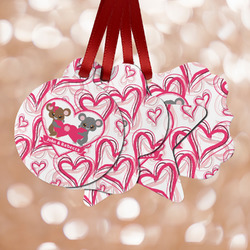 Valentine's Day Metal Ornaments - Double Sided w/ Couple's Names
