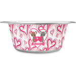 Valentine's Day Stainless Steel Dog Bowl (Personalized)