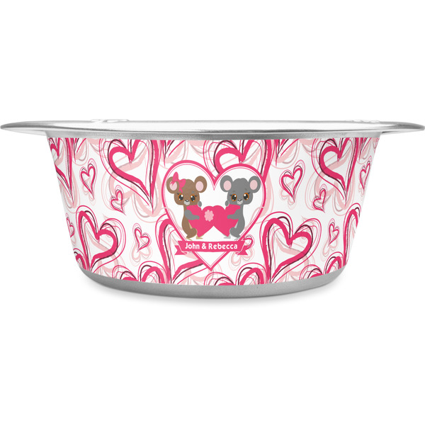 Custom Valentine's Day Stainless Steel Dog Bowl - Medium (Personalized)