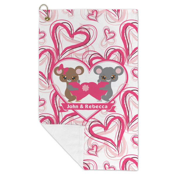 Valentine's Day Microfiber Golf Towels - FOLD