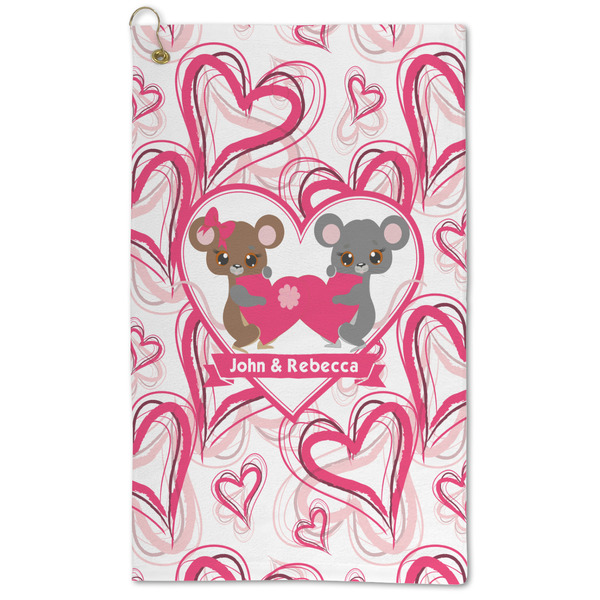 Custom Valentine's Day Microfiber Golf Towel (Personalized)