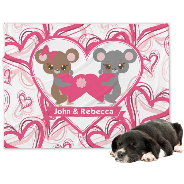 Custom Valentine's Day Dog Blanket - Regular (Personalized)