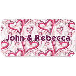 Valentine's Day Mini/Bicycle License Plate (2 Holes) (Personalized)
