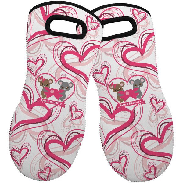 Valentine's Day Neoprene Oven Mitt -Set of 2 - Front