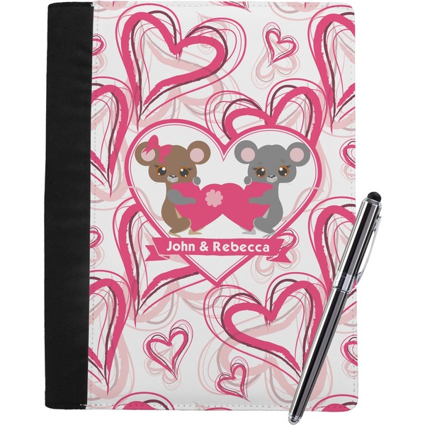 Custom Valentine's Day Notebook Padfolio - Large w/ Couple's Names