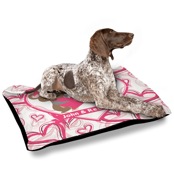 Valentine's Day Outdoor Dog Beds - Large - IN CONTEXT