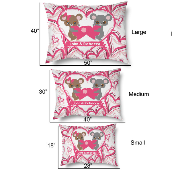 Valentine's Day Outdoor Dog Beds - SIZE CHART
