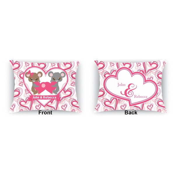 Valentine's Day Outdoor Rectangular Throw Pillow (Front and Back)