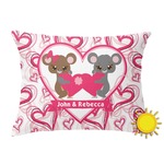 Valentine's Day Outdoor Throw Pillow (Rectangular) (Personalized)