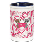 Valentine's Day Ceramic Pencil Holders - Blue