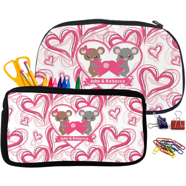Valentine's Day Pencil / School Supplies Bags Small and Medium