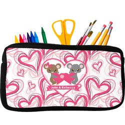 Valentine's Day Neoprene Pencil Case - Small w/ Couple's Names