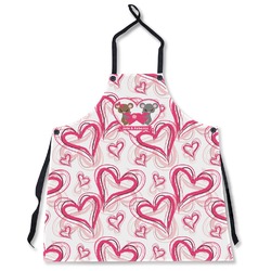 Valentine's Day Apron Without Pockets w/ Couple's Names