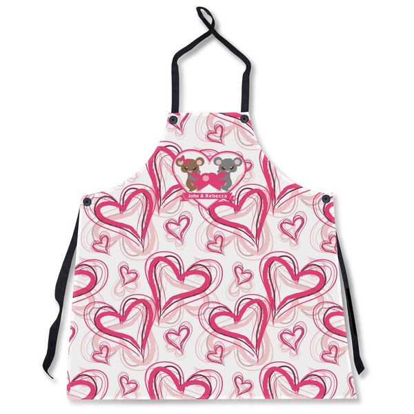 Custom Valentine's Day Apron Without Pockets w/ Couple's Names