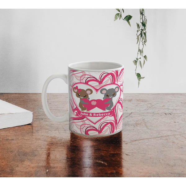 Valentine's Day Personalized Coffee Mug - Lifestyle