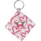 Valentine's Day Diamond Plastic Keychain w/ Couple's Names
