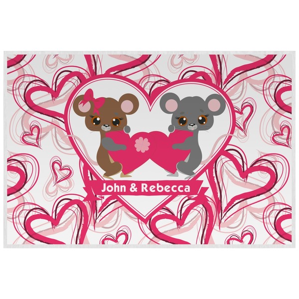 Custom Valentine's Day Laminated Placemat w/ Couple's Names