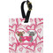 Valentine's Day Plastic Luggage Tag - Square w/ Couple's Names