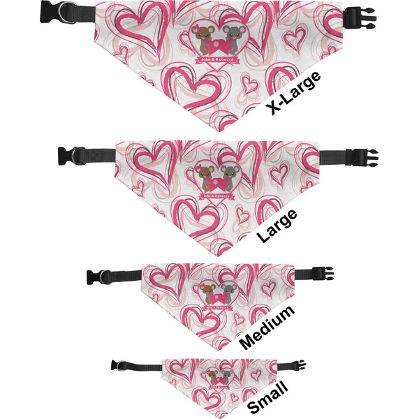 Valentine's Day Pet Bandana Sizes